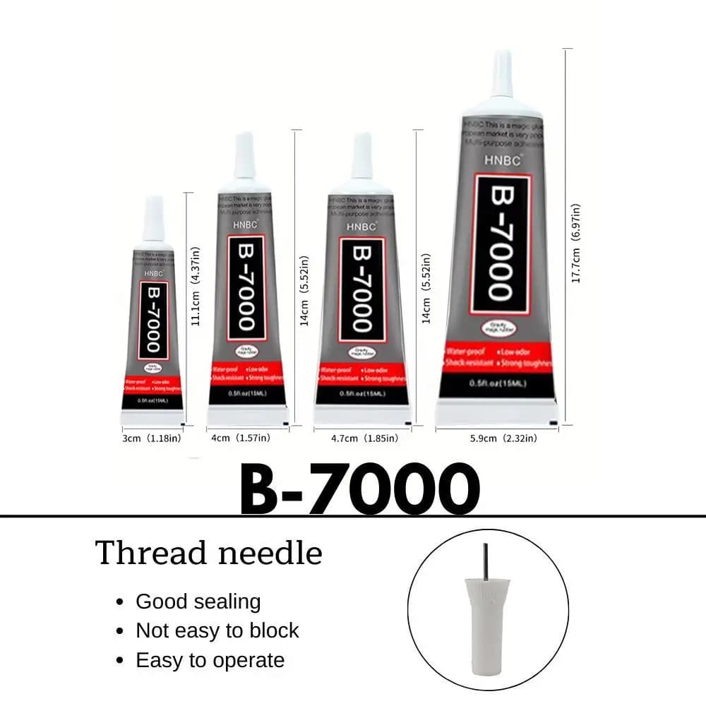 B-7000 15/25/50/110ML Transparent Phone Screen Repair Glue B7000 Universal Glass Plastic DIY Adhesive With Precision Applicator