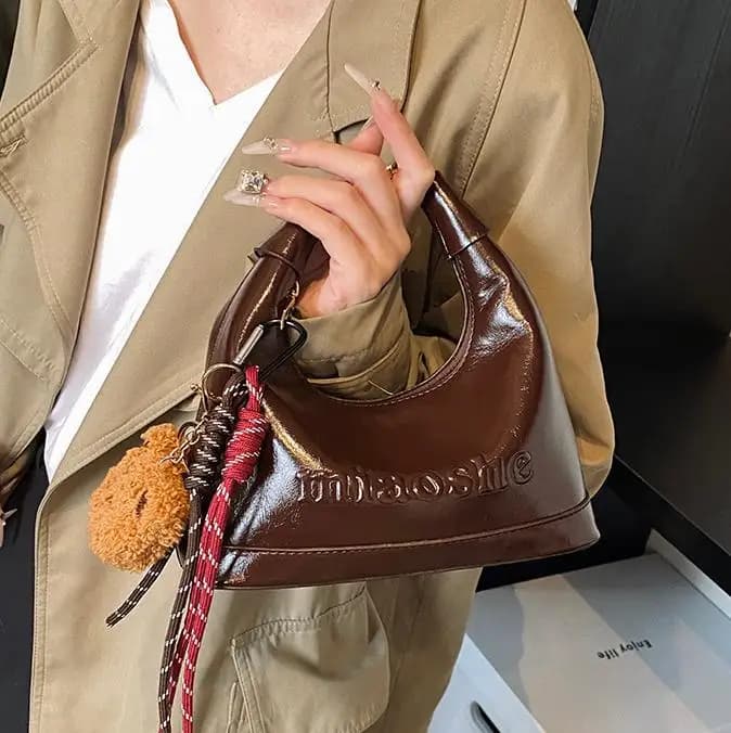 Senior Sense Of Autumn And Winter PU Leather Handbag Women's New Popular Fashion Shoulder Bag Trend Versatile Crossbody Bag