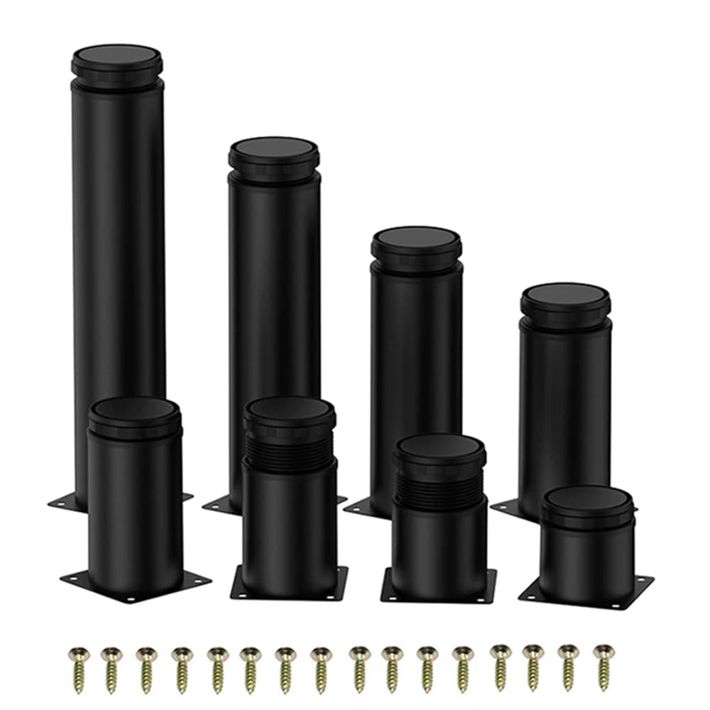 4pcs 5-30cm Stainless Steel Furniture Legs Metal Adjustable Legs，for Cabinet Table Legs Sofa Feet Furniture Replacement Foot