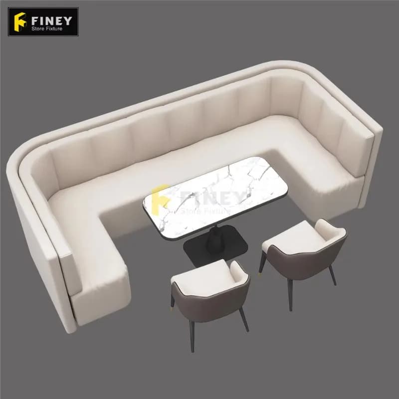 Modern Coffee Shop Interior Decoration Design Custom  Furniture Marble   Counters Tables And Chairs