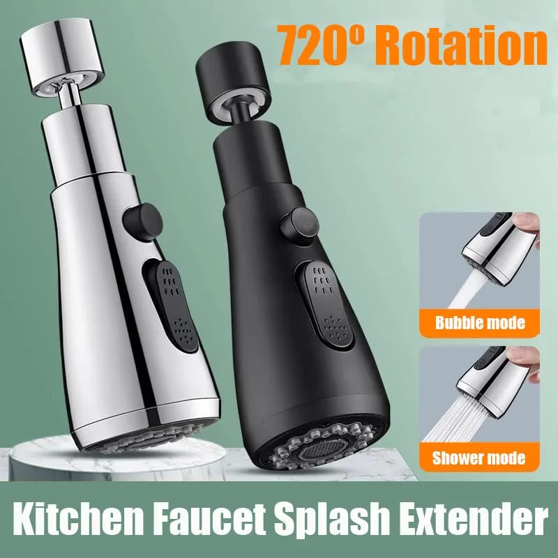 Universal 720° Rotate Kitchen Faucet Extender Aerator Splash Filter Kitchen Washbasin Faucet Bubbler Nozzle
