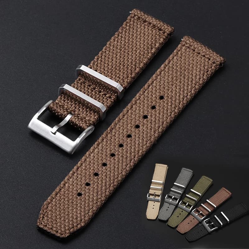 Quick Release Canvas Watch Straps Nylon Cotton Band for Seiko 20mm 22mm Brushed Buckle Watchbands for Smartwatch Aaccessories