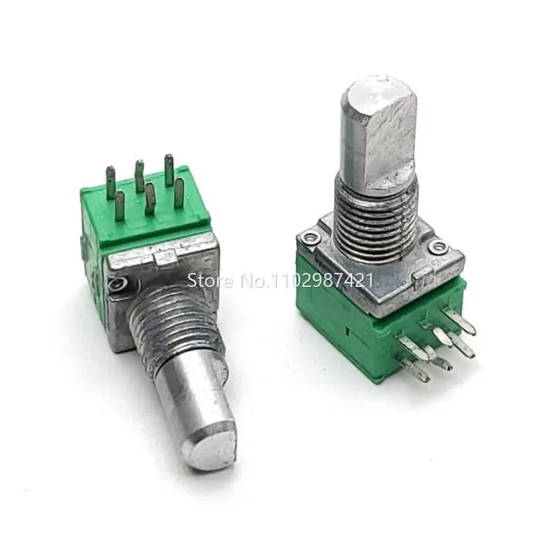 4 Piece RK097G 9011 Double 6 Feet Sealed Adjustable Potentiometer B50K C50K Volume Audio Potentiometer Handle Length 15MM