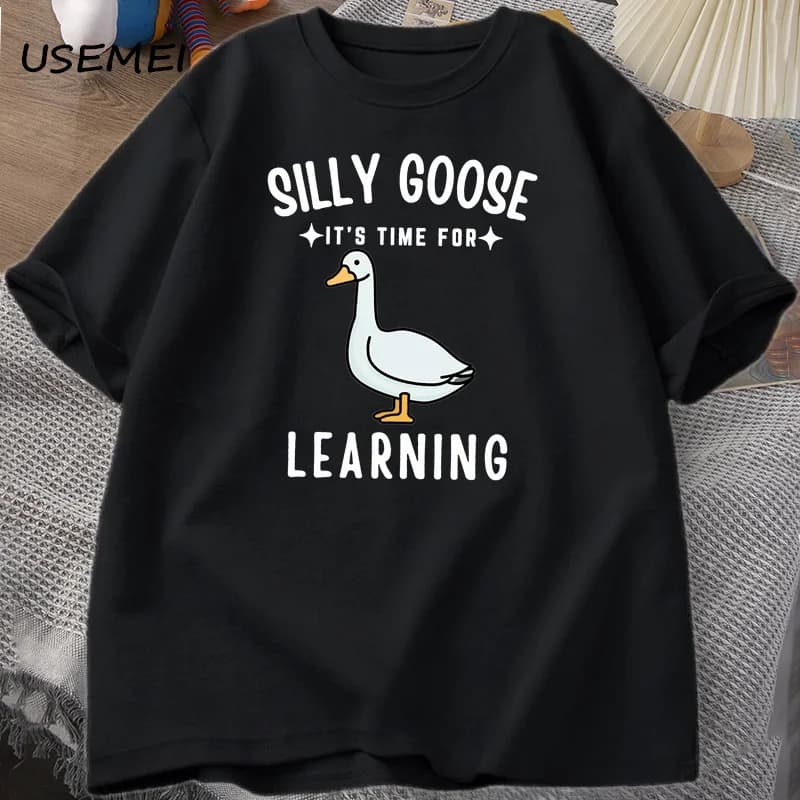 Silly Goose T Shirt First Day of School T-Shirt Funny Back To School Tee Teacher Tshirt Men Women Designer Clothes Cotton Tees
