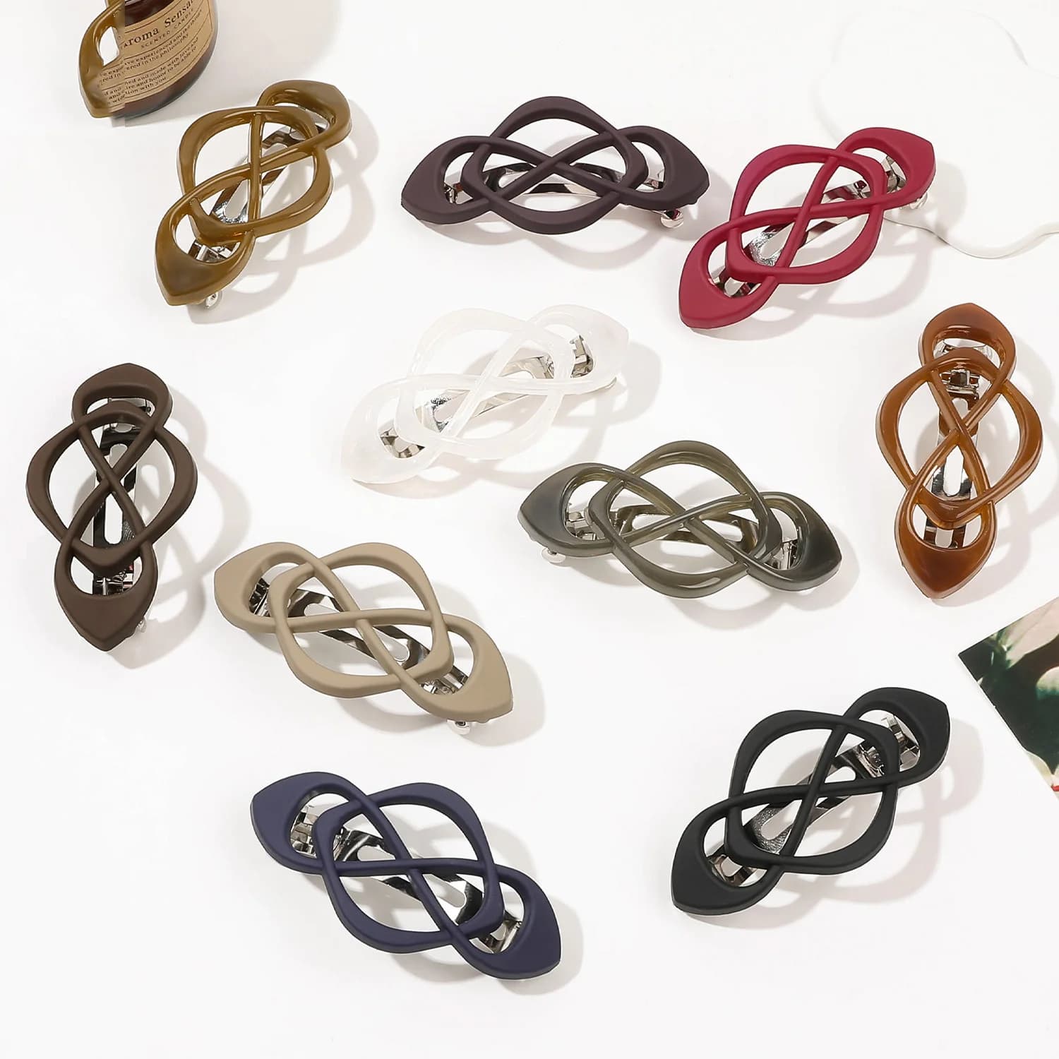 Hollow Matte Spring Hair Clip Hairpins Elegant Hairgrips Ponytail Holder Barrettes Claw For Women Girls Fashion Hair Accessories