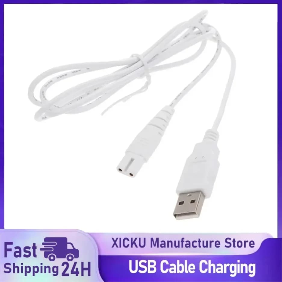 XIKCU White USB Cable Charging Line Suit HF-5 HF-9 HF-6 Oral Irrigator Teeth Water Flosser Power Cord USB Electrical Cord
