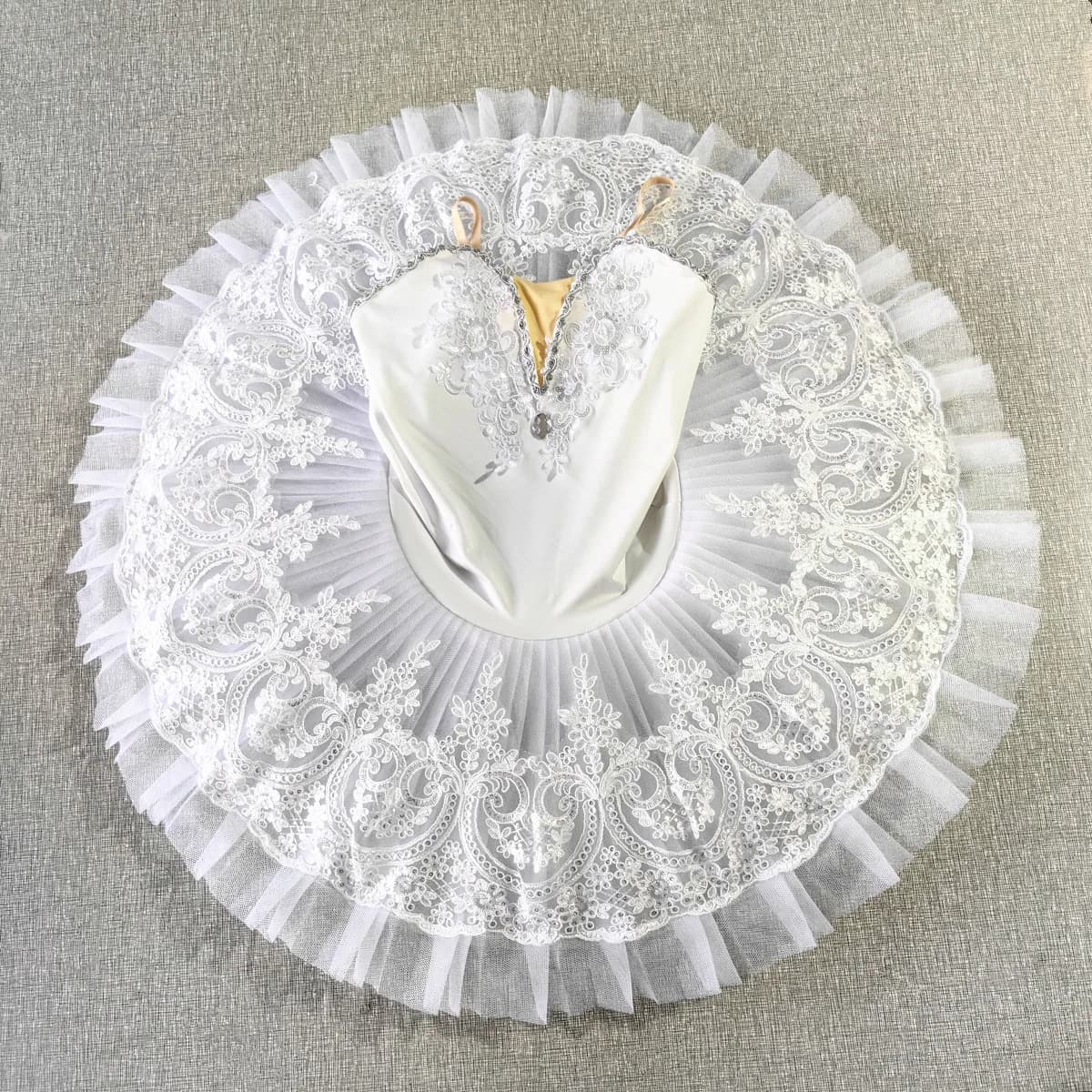 Ballet Tutu Skirt Sling Children White Swan Lake Dance Performance Costumes Beauty Dance Clothing