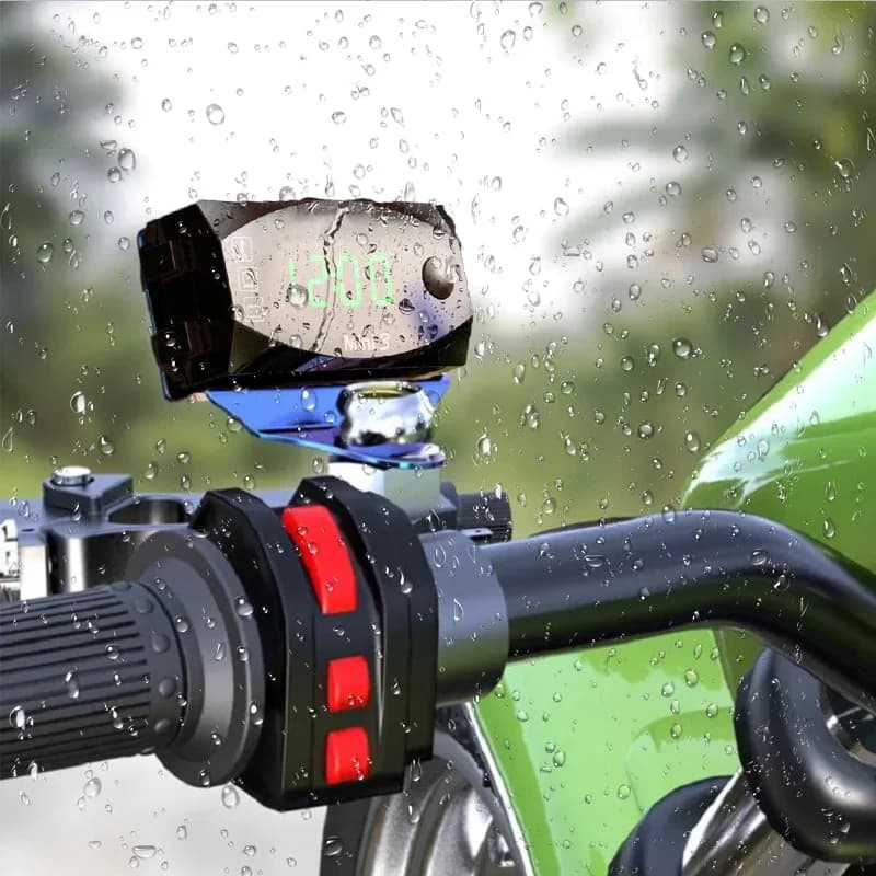 3 in 1 Motorcycle Digital Voltmeter Watch Electronic Clock Thermometer Time Led Waterproof IP67 Universal 12V Motobike Accessory