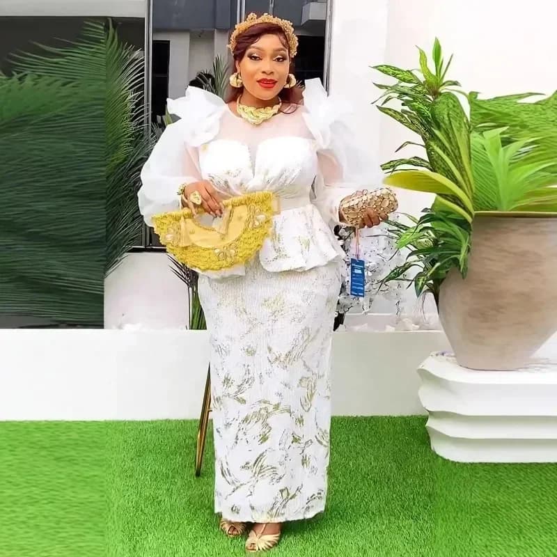 Sequin African Dresses for Women Fashion Plus Size Christmas Evening Party Long Dress Dashiki Ankara Outfit Robe African Clothes