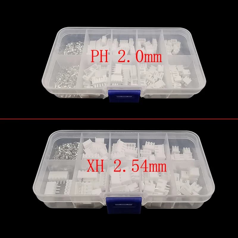 230Pcs/Box JST PH 2.0mm / XH 2.54mm Pitch Terminals Kit 2/3/4/5 Pin Male Female Plug Plastic Housing Header Crimp Wire Connector