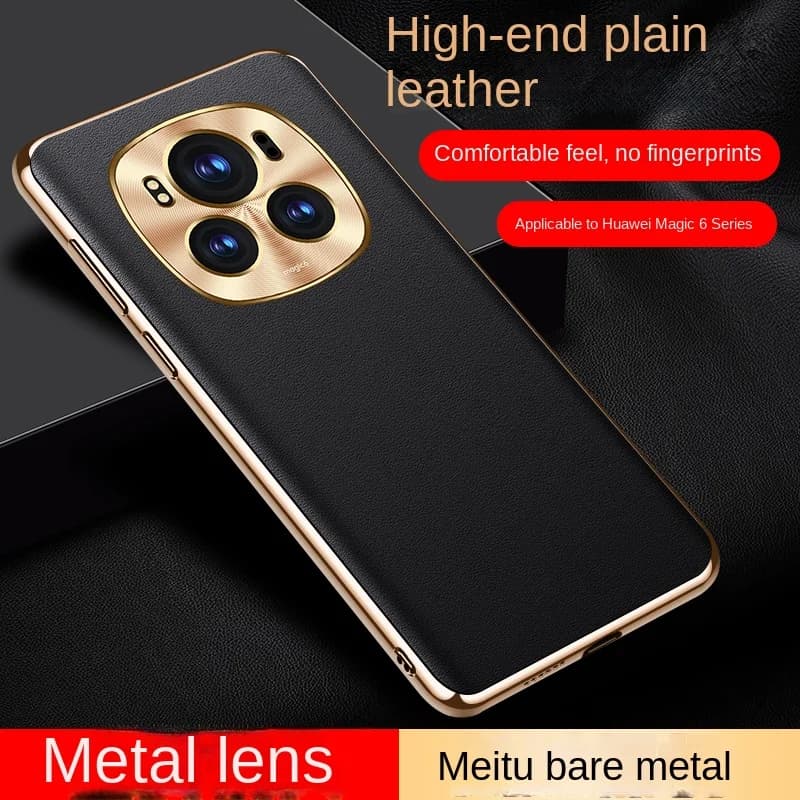 For huawei honor magic 6 pro Case  magic 6 Cover Original Leather TPU Cases Shockproof Silicon Phone Cover magic6