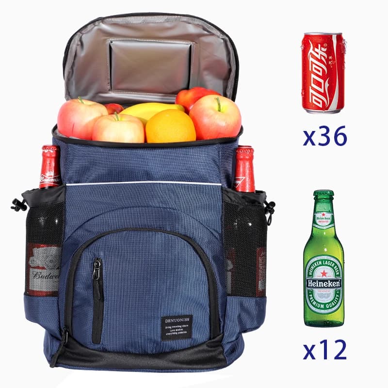 DENUONISS 33L Insulated Thermal Cooler Backpack Travel Outdoor Beach Ice Beer Backpack Isothermal Refrigerator Bag&Bottle Opener
