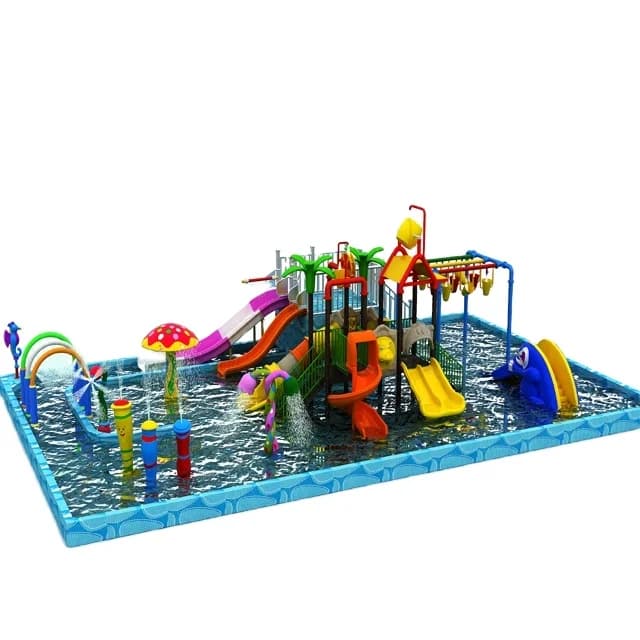 Outdoor Entertainment Fiberglass Slides Tube Pool Play Splash Water Park Equipment
