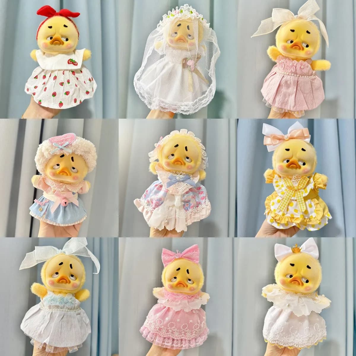 For 15cm Upset Duck Clothing Annoying Duck Skirt Plush Cute Baby Clothes Accessories Small Yellow Duck Doll Clothes