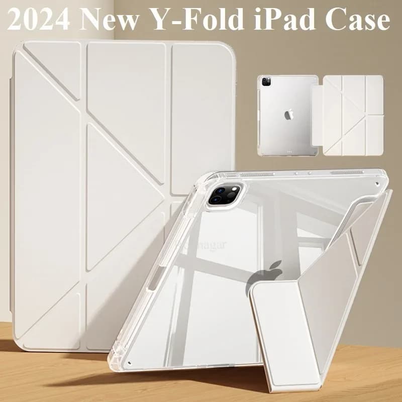 Y Fold Magnetic Case For iPad A16 2025 Air 5 Air4 iPad Air11 13 M3 M2 2024 Pro11 13 12.9 10th 9th 8th 6th 5th 10.9 10.5 10.2 9.7