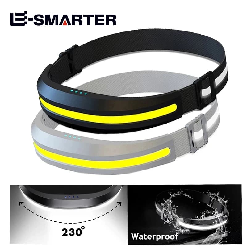 Powerful Portable COB Headlamp USB Rechargeable Red and White Light Work Light Outdoor Camping Fishing Floodlight Headlight