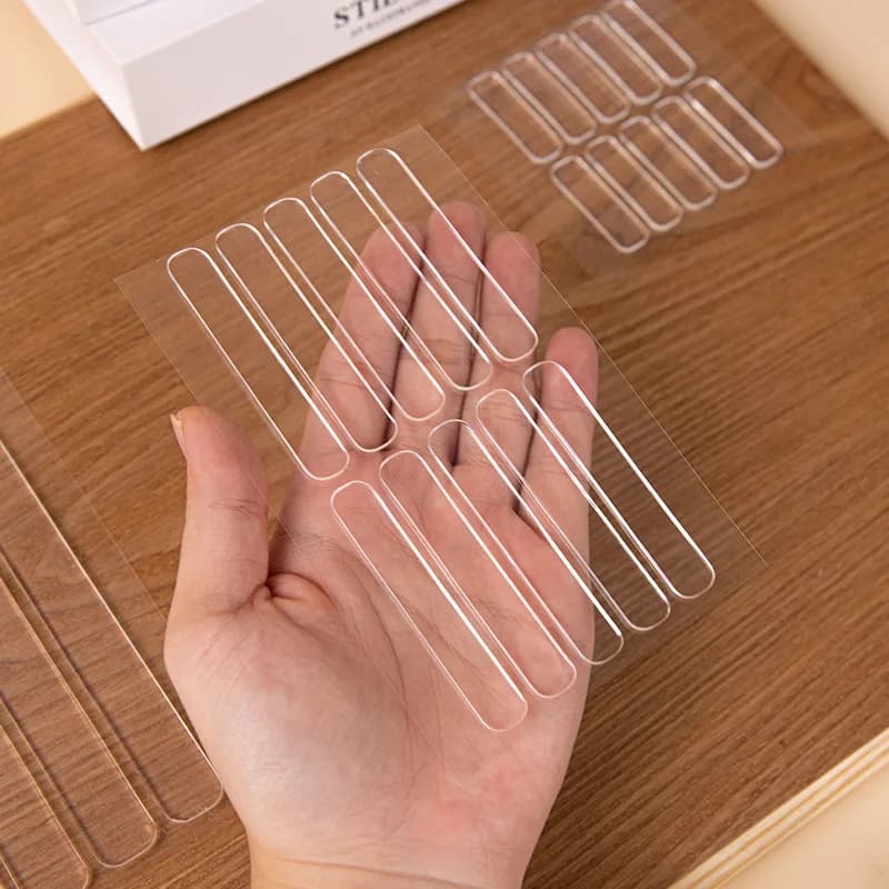 10pcs Household transparent anti-collision sealant strip, transparent silent strip, seamless soft rubber anti fall door sticker