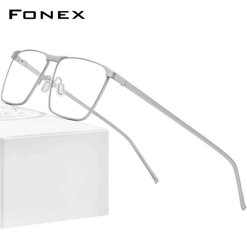 FONEX Pure Titanium Glasses Frame Men 2020 Eye Glasses for Men Square Eyeglasses Frame Eyewear 8526