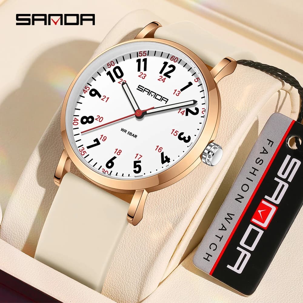 SANDA 3267 Casual Women's Lightweight Luxury Quartz Watch Style Simple And Fashionable Women's Quartz Watch 2024