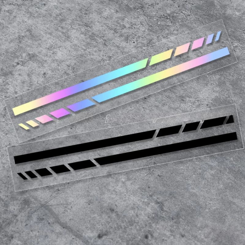 2pcs Sports Strip Motorcycle Stickers Fuel Tank Helmet Decor Waterproof Car Rearview Mirror Vinyl Decals Vehicle Accessories