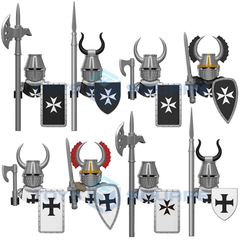 The Medieval Teutonic Knights Hospitaller Model Blocks MOC Bricks Set Toys For Children DT8901