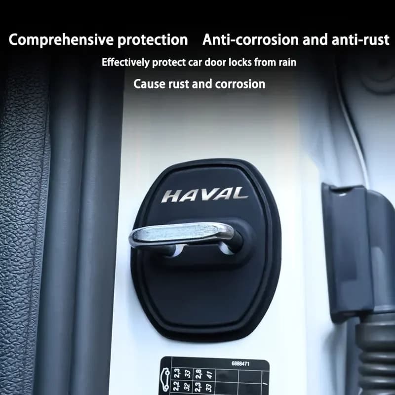Car Door Silicone Protective Cover Door Lock Silent Anti-collision Shock-absorbing Buffer For Haval Car Accessories