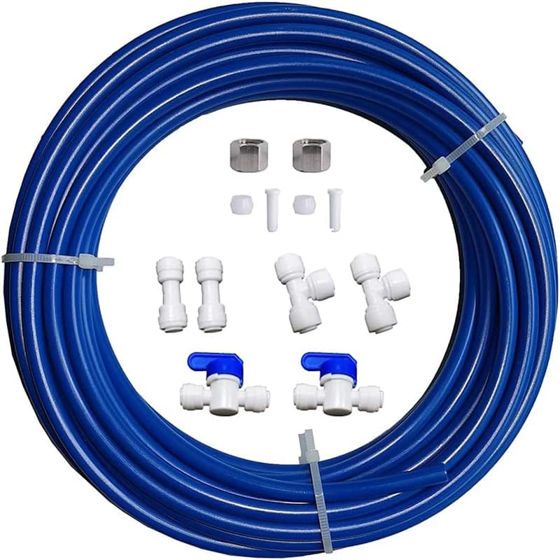 RO Water Systems Ice Maker Kit 1/4" for Reverse Osmosis Systems and Water Filters (Blue)