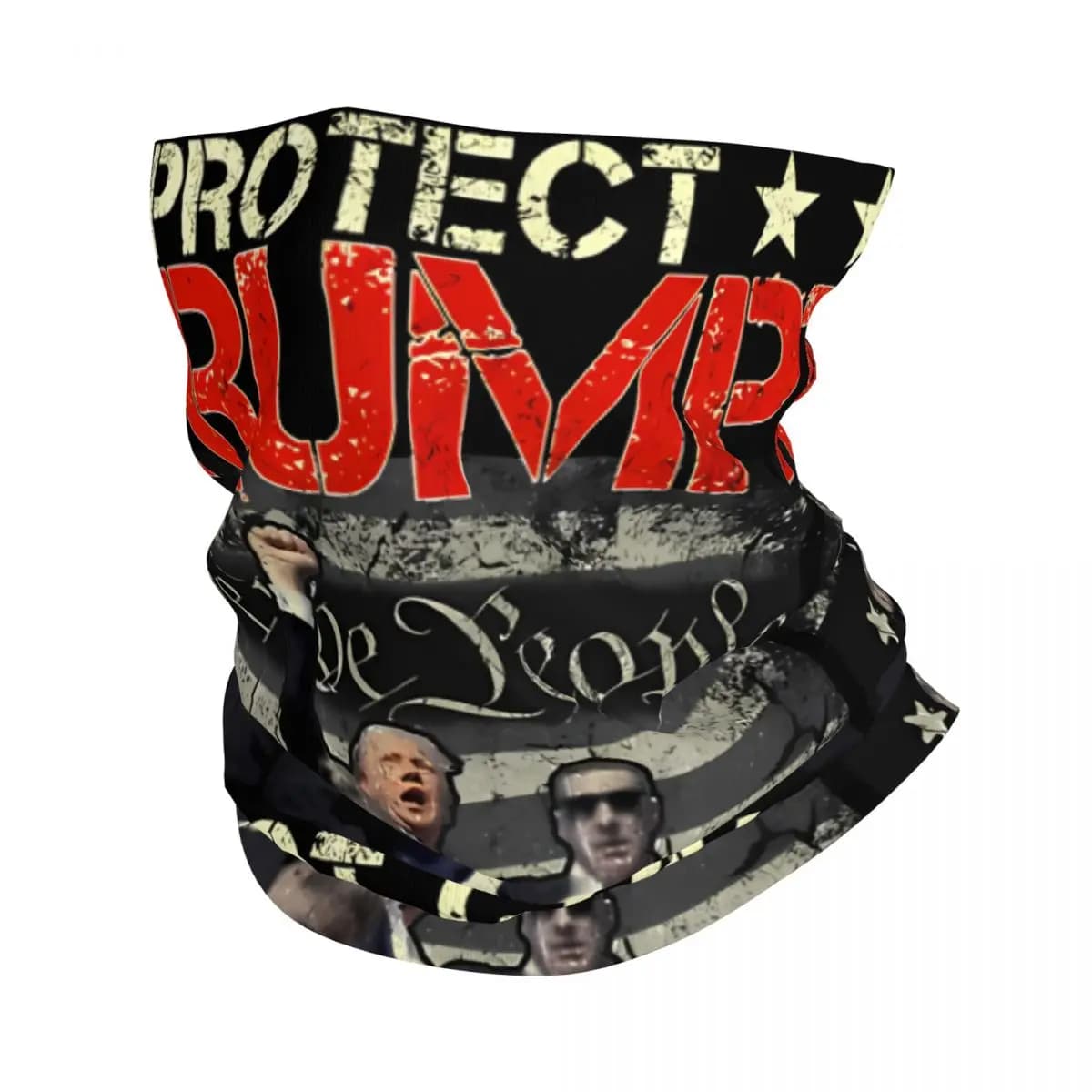 Protect Trump Not Gun Usa Flag , Trump 2024 Motocross Bandana Neck Gaiter Printed Donald Trump Wrap Scarf Hiking Unisex Adult