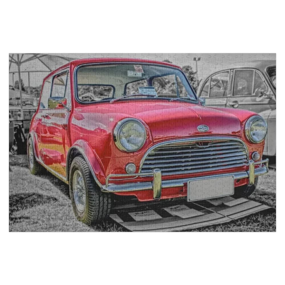 Red Morris Mini Cooper S Jigsaw Puzzle Customized Picture Personalized Toys Custom Gift Personalized Photo Gift Puzzle
