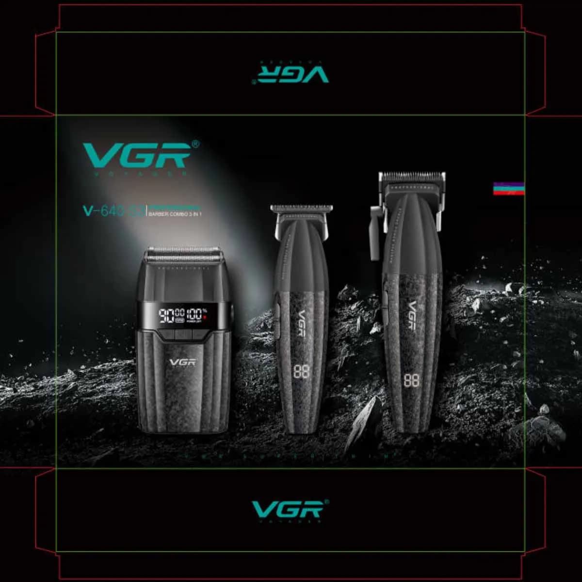 VGR Hair Trimmer Professional Clipper Adjustable Hair Cut Machine Electric Clipper 9000 RPM Cordless Hair Trimmer for Men V-640