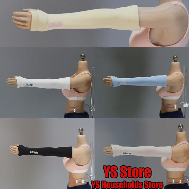 HAILI TOYS 1/6 Female Soldier Sport Yoga Armguard Sleeves Protection Accessory Fashion Print Mini Arm Decoration For 12" Body
