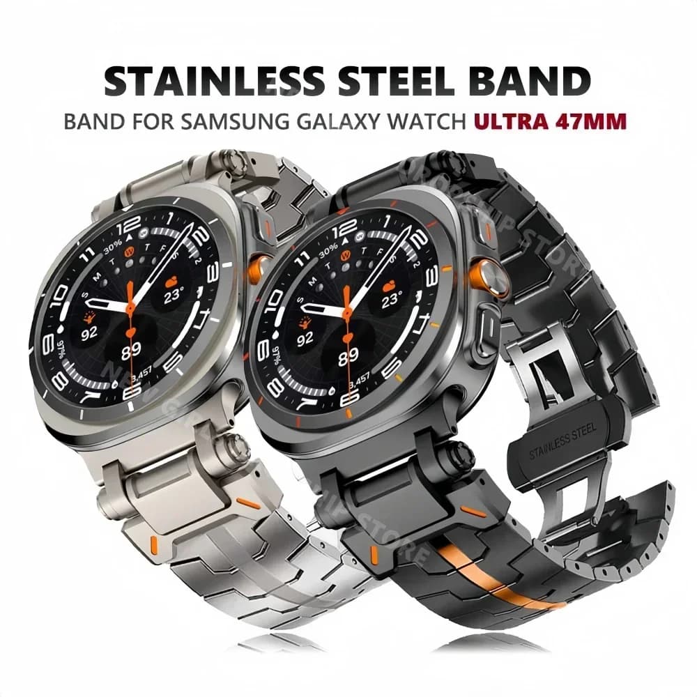 Stainless Steel Band for Samsung Galaxy Watch 8 40mm 44mm 8 Classic 46mm Metal Strap for GALAXY ULTRA 2025/2024 47mm Bracelet