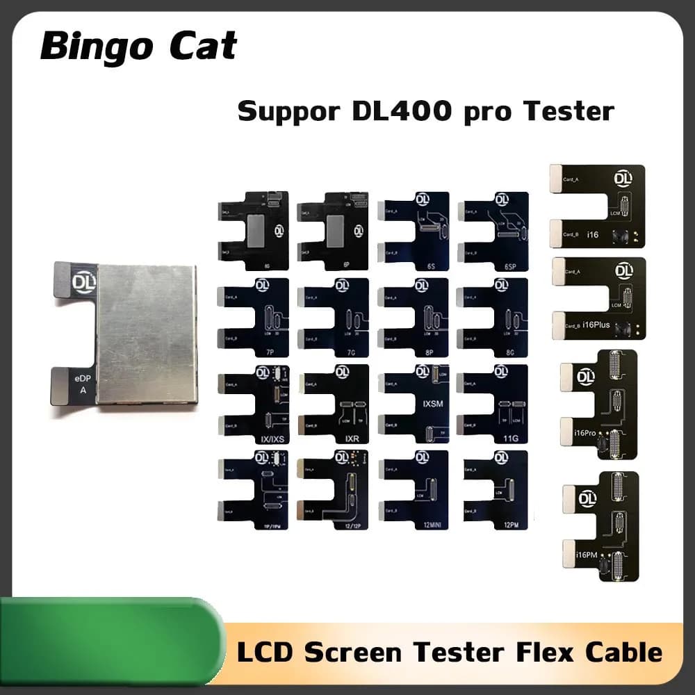 DL400 Pro 17Pro Max Test Flex Cable For iPhone 16 16Plus 16Pro 16Promax ForXM Samsung VIVO OPPO Tecno iWatch LCD Dispaly Testing