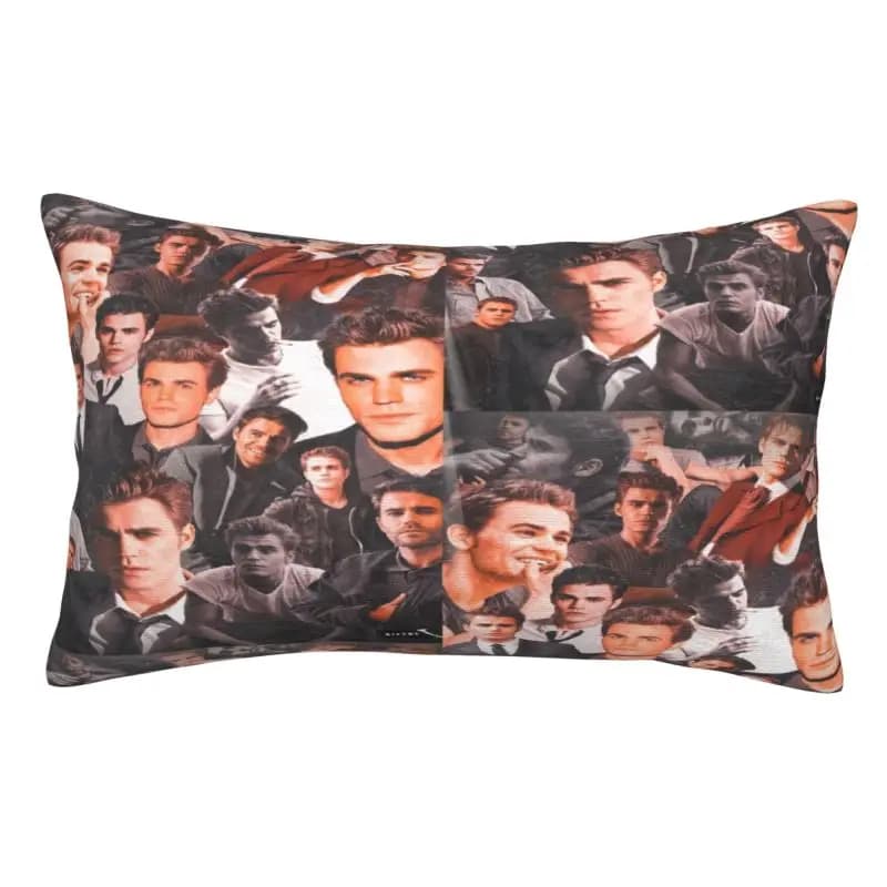 Custom Stefan Salvatore The Vampire Diaries TV Show Pillow Case Damon Salvatore Modern Cushion Cover Velvet Pillowcase