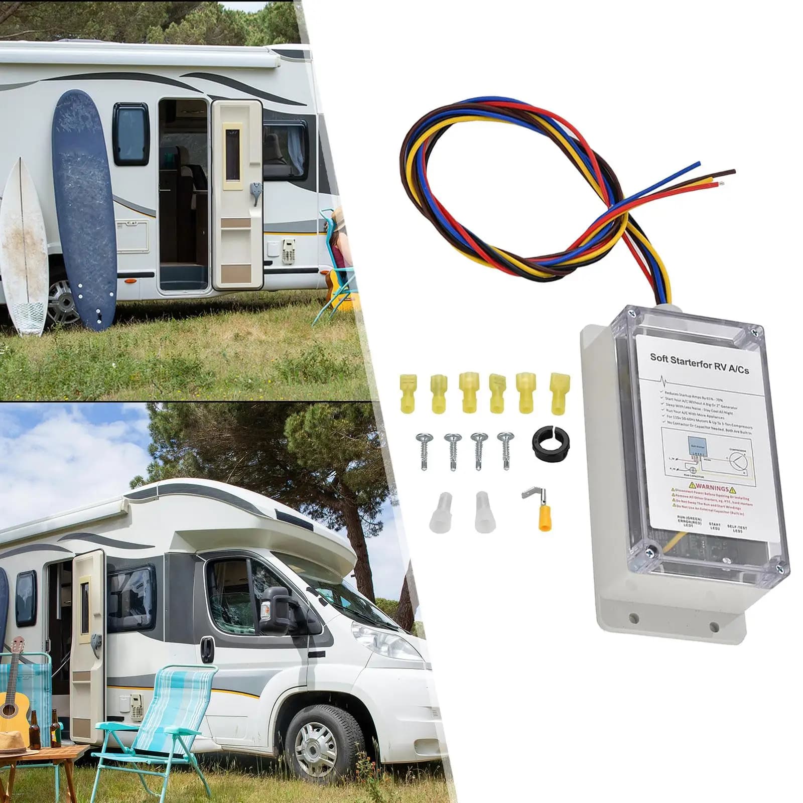 Generic Air Conditioner Soft Start Kit Van AC Systems Campers Replaces RV AC