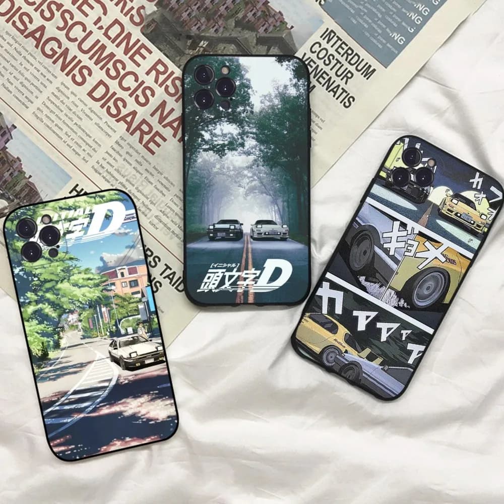 Anime Initial D AE86 Tail Light Phone Case For iPhone 15 14 11 12 13 Mini Pro XS Max Cover 6 7 8 Plus X XR SE 2020 Funda Shell