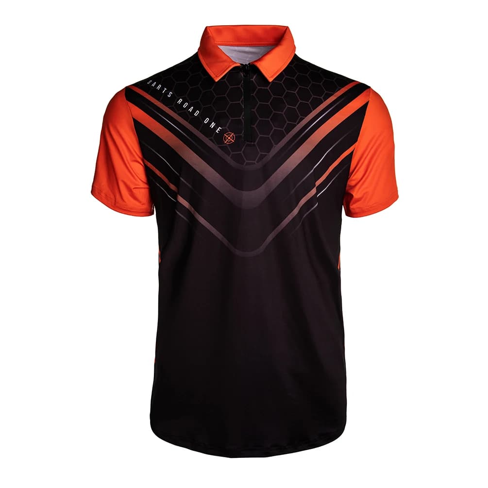 CUESOUL 929 New Launch DARTS ROAD ONE Breathable Dart Shirt Dart Jersey Can be Personalised for Teams Dart Shirt-Orange