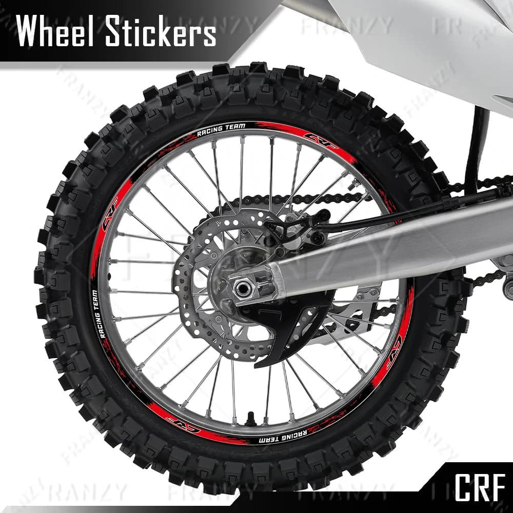 CRF Motorcycle Wheel Sticker Rim Decal Reflective Hub Stripe Tape For Honda CRF 450 crf 250 l 300L 450x 450r 250r 250f 150l 230