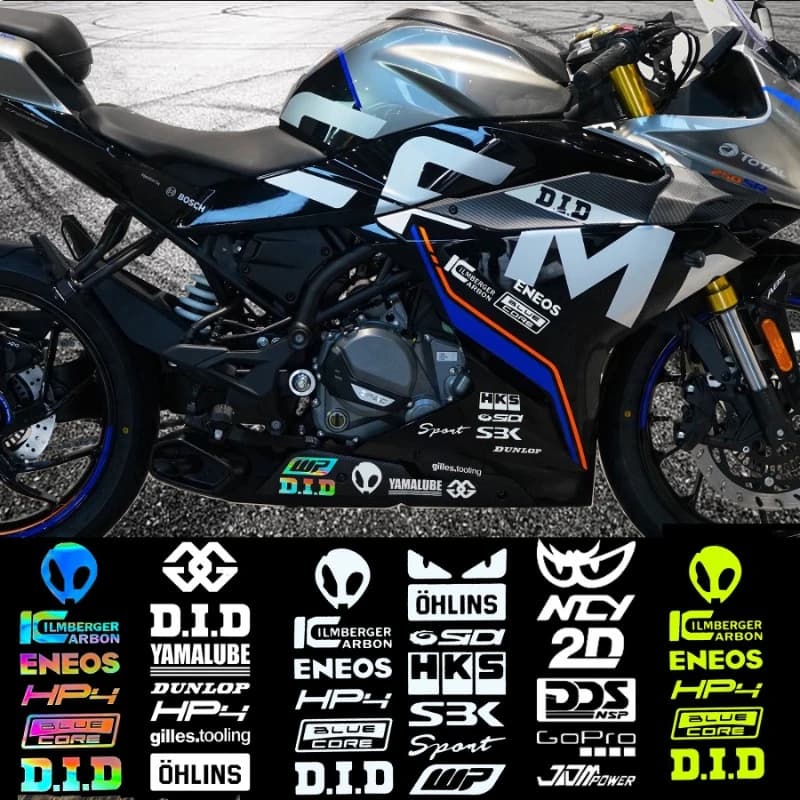 Reflective Motorcycle Stickers Racing Tank Helmet Decals for YAMAHA MT07 MT09 R1 R3 Kawasaki Z900 BMW S1000rr наклейки на мото