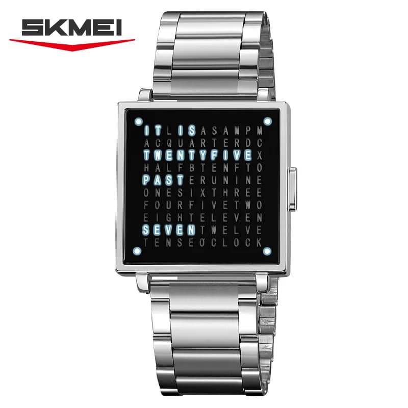 SKMEI Fashion Electronic Watch Luxury Led Light Digital Wristwatch For Man Date Display Stainless Steel Clock Waterproof 2388