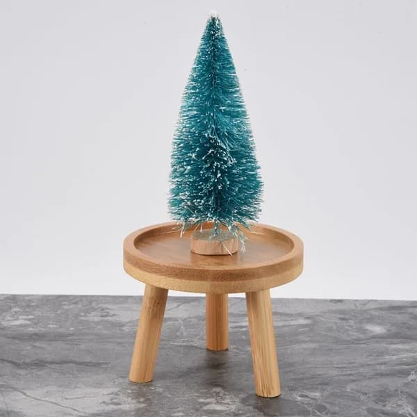 Wooden Plant Stand Flower Pot Base Holder Stool High Stool Balcony Succulent Round Flower Shelf for Indoor Outdoor