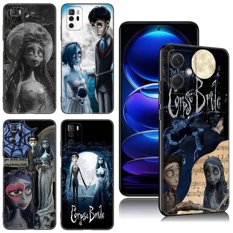 The Corpse Bride Black Silicone Phone Case For Xiaomi Redmi Note 10 11 11S 12 13 Pro 4G Plus 10S 12S 11T 5G