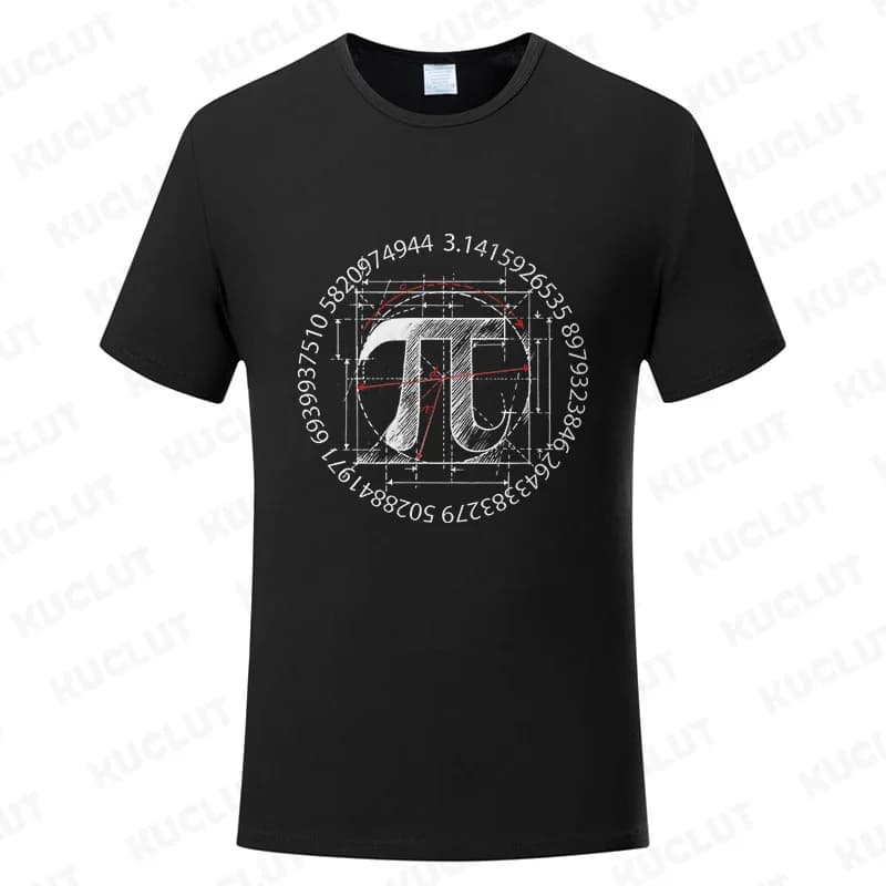 Pi Π Symbol Design T-shirts Fashion Clothing Science Math T-shirts Summer Casual Teacher Tshirts Irrational Number T-Shirt Gift