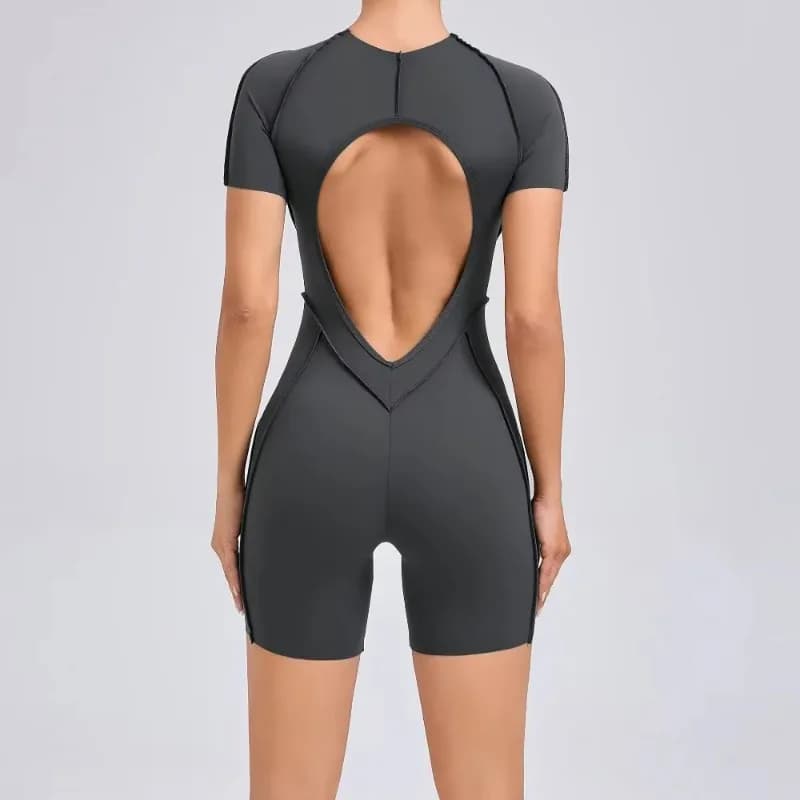 Women's sports Jumpsuit kit Yoga Fitness Bodysuit Hip-lifting Open Back Tight High elasticity Outdoors Gym Workout Sexy leggings