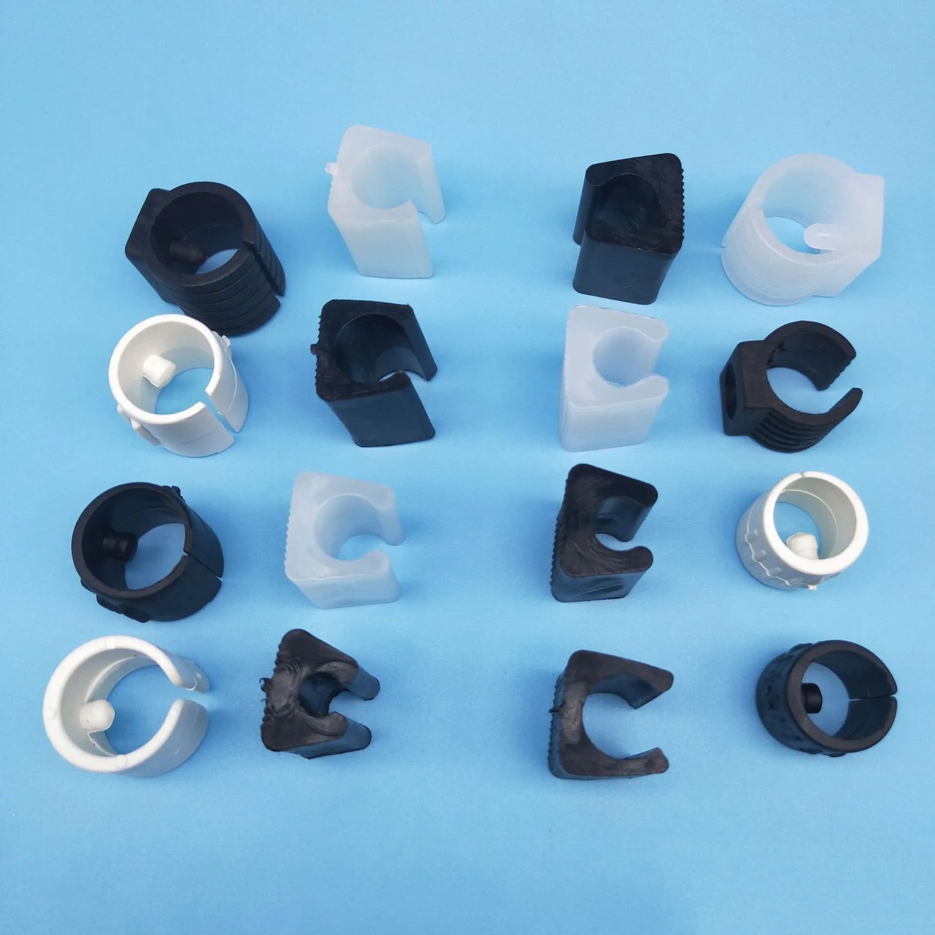 8PCS Plastic Chair Feet Non-Slip U-type Pipe Clamp Home Office Table Chair Leg Pads Cover Mute Floor Tube Protector