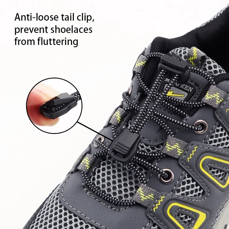 1Pair Round Elastic laces without ties Tennis Sneakers Lock Shoe laces Adult Kids No Tie Shoelaces Shoe accessories