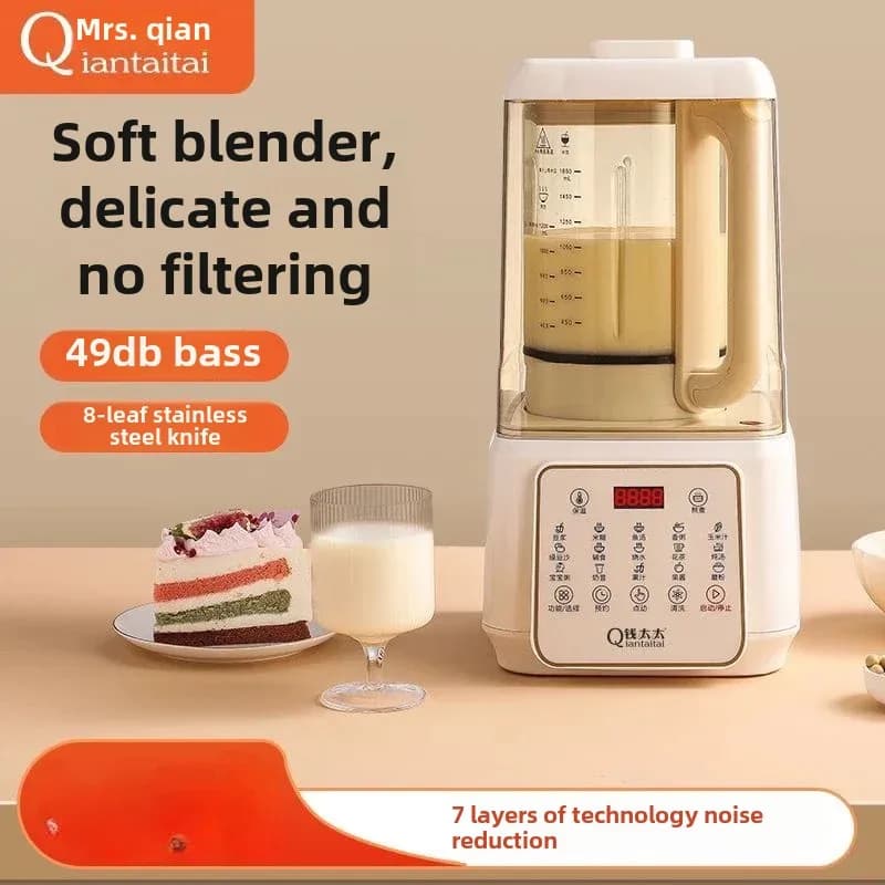 wall-breaking machine heats the household full-automatic soymilk machine with multi-function slag-free and filter-free cooking