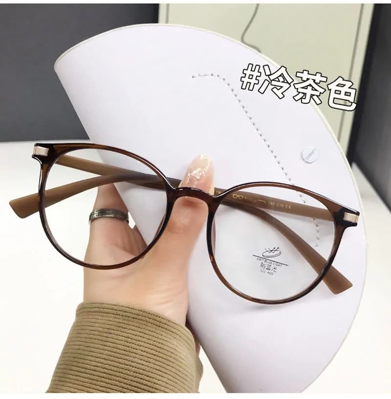 Round Shape Glasses Frames for Women Vintage Retro Style Blue Light Blocking Women's Eyeglasses TR90 Material Glass Frame