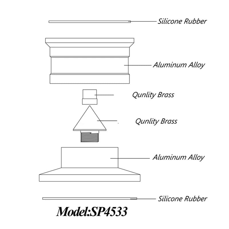 Speaker Isolation Spikes Speaker Base Pads With Non-Slip Base Pad Aluminium Anti-Vibration For Turntable Amplifier