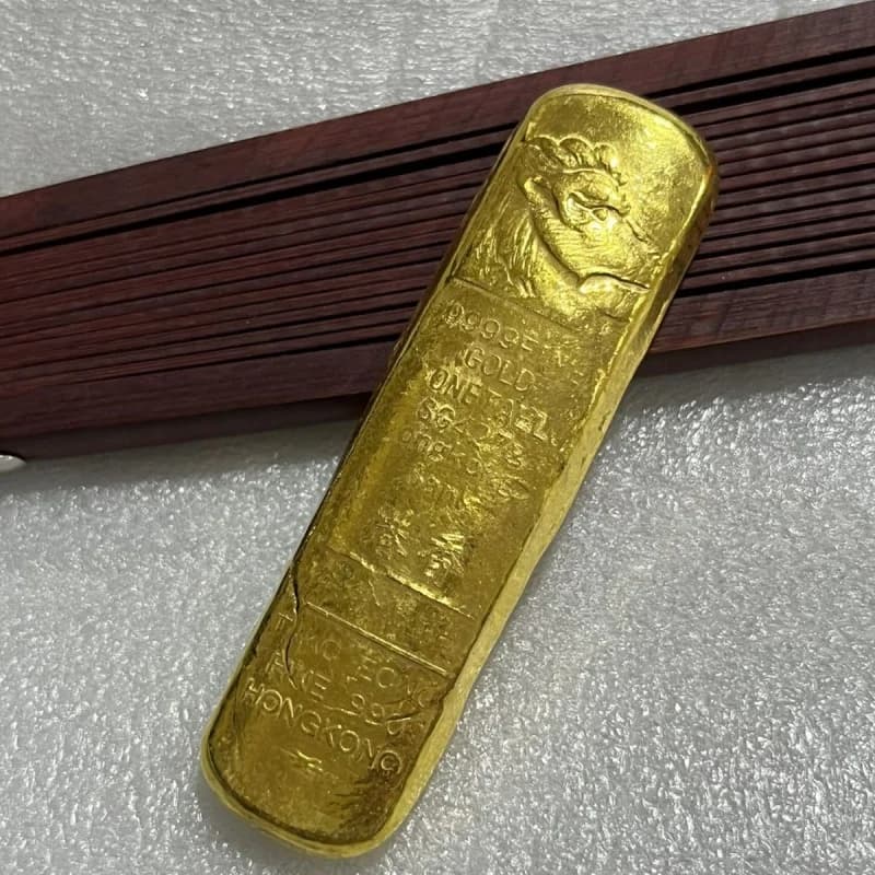 Antique Gold Ingot Pure Copper-Plated Gold Gold Ingot Gold Ingot Collection Copper-Plated Gold Gold Ingot Hong Kong Gold Bar Gol